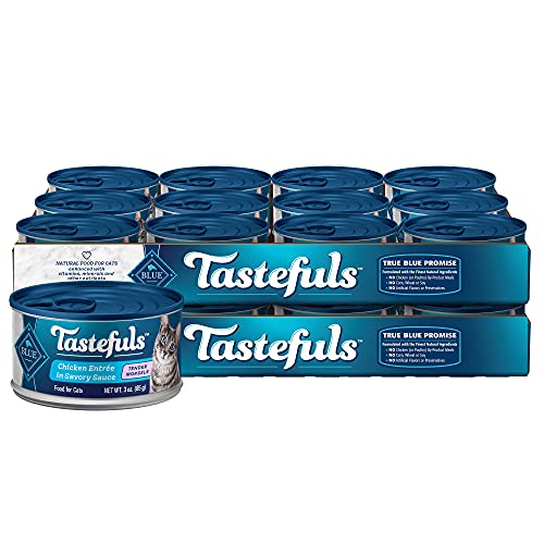 Blue Buffalo Tastefuls Natural Tender Morsels Wet Cat Food, Chicken Entrée 3-oz cans (Pack of 24)