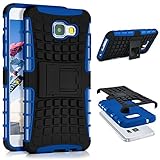 ONEFLOW® Tank Case kompatibel mit Samsung Galaxy A5 (2016) Outdoor Hülle | Panzer Handyhülle mit Ständer - 360 Grad Handy Schutz aus Silikon & Kunststoff, Blau