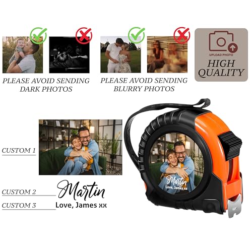 Cinta métrica personalizada foto regalo papá 12FT miniatura 7