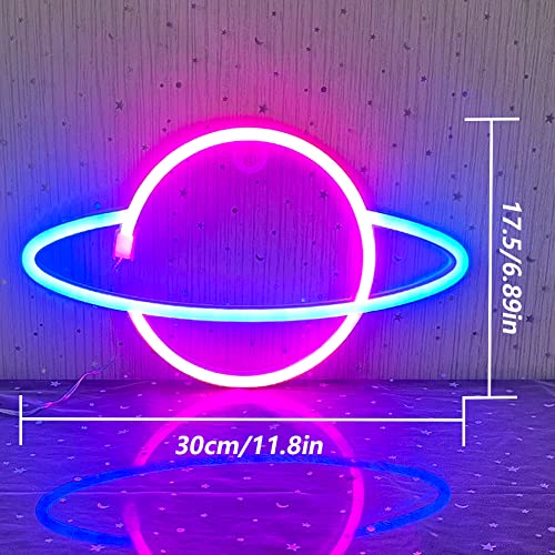 Planet Neon Sign LED Neon Lights Sign LED Planet Neon Signs Wall Decor USB or Battery Powered for Bedroom Kids Living Room Bar Christmas Gaming Room - Image 3