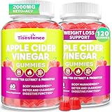 Appetite Suppressant Supplement| Supports GLP-1 Function| Apple Cider Vinegar Gummies with Green Tea Extract, Probiotic for Fat Burner, Detox Cleanse, Metabolism, Energy & Digestive Health,120 Gummies
