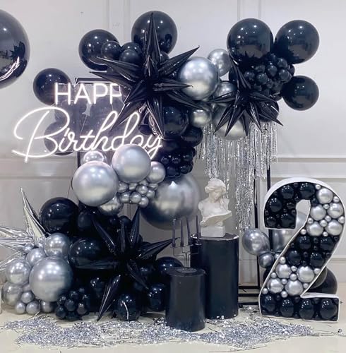 Image of 10 Inch Metallic Silver Balloons, 100 Pcs Latex Helium Metallic Balloons for Kid's Birthday Party Baby Shower Wedding Graduation Graduation Party Decorations