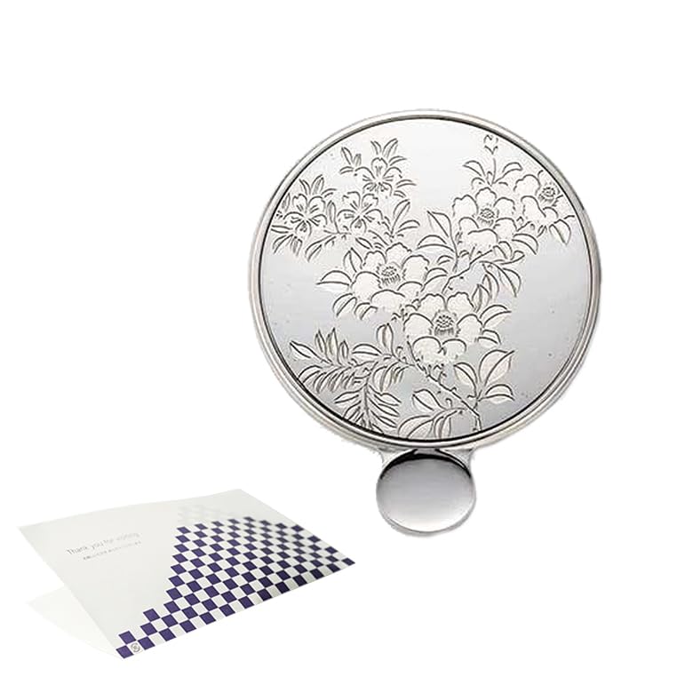 Amazon.co.jp: 手鏡 カタガミメタル手鏡S （椿・藤・桜）＆おもてな紙
