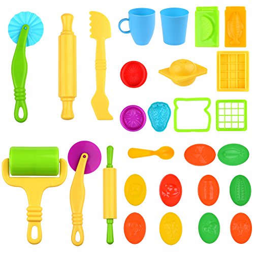 Kare & Kind 29pcs Smart Dough Tools Kit â€“ (Dough Tools + Food and Fun Models)