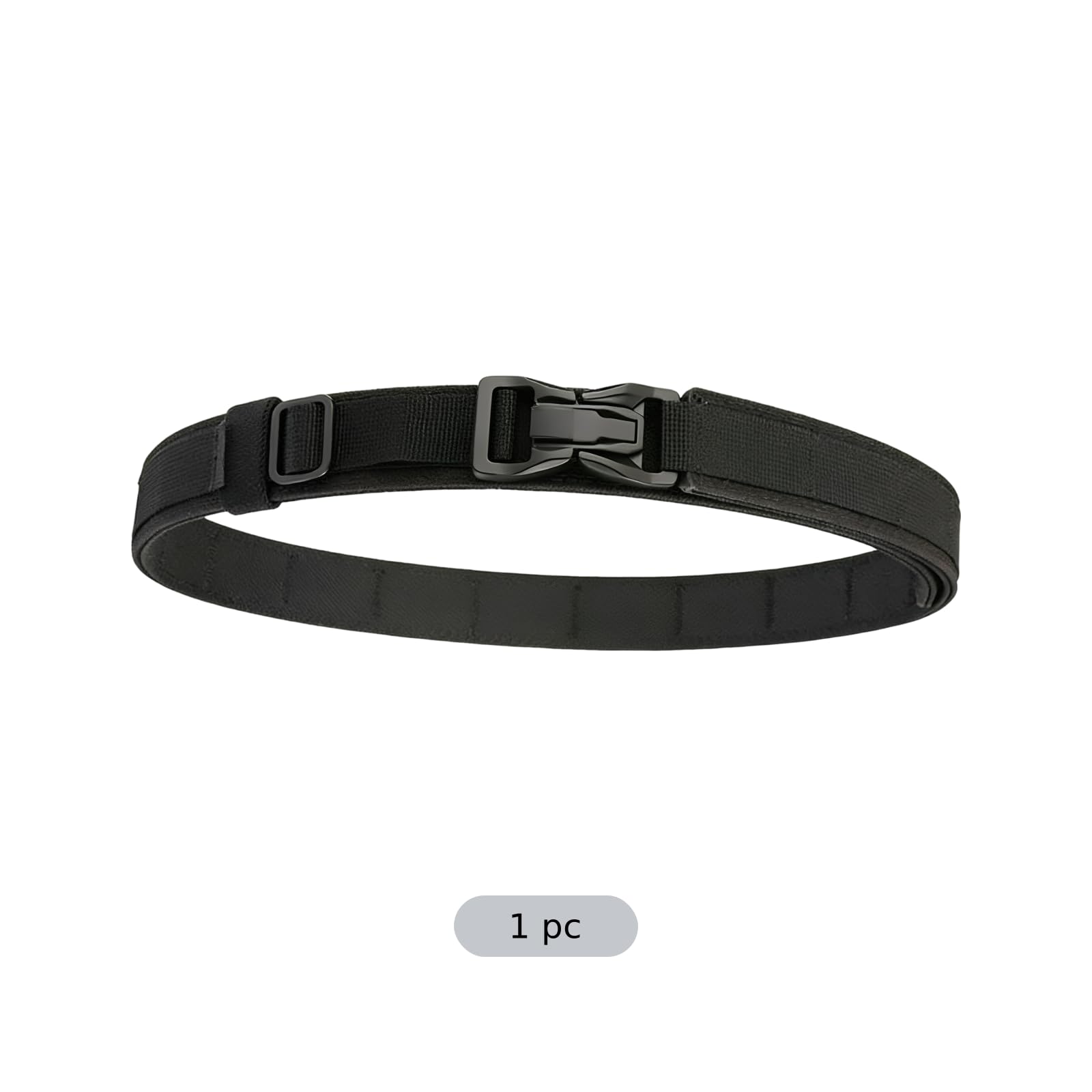 47-Zoll-Gürtel mit Schnellverschluss-Schnalle, Gürtel für verdecktes Tragen für Herren, verstellbar, 3,8 cm breit, stabile Zinklegierung-Schnalle und Nylongewebe, schwarz, für Alltag und Einsatz