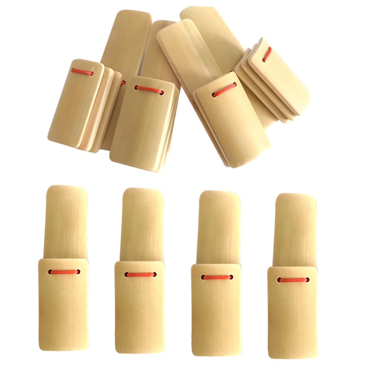 GALPADA 8Pcs Chinese Kuaiban Hand Clappers Traditional Allegro Instruments for Sound Durable Design for Performance and Practice