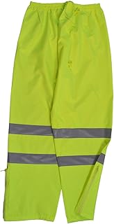 Petra Roc LPP-CE-L Rain Pants Waterproof ANSI/ISEA 107 Class E, Drawstring, Lime, L