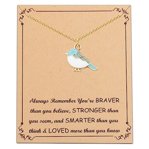 FUSTMW Bird Pendant Necklace - Women's Cute Bird Jewelry Gifts