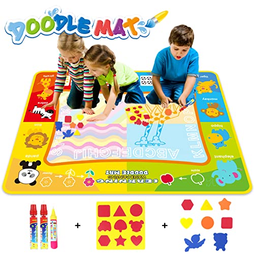 Jenilily Wasser Doodle Matte, Spielzeug ab 2 3 4 5 Jahre, Wassermalmatte...