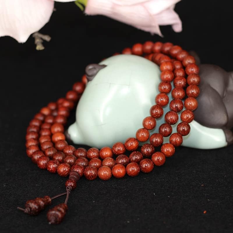 巴西红花梨顶珠葫芦款手链0.8 * 108颗 老料猫眼紫檀木佛珠手串代发(8mm*108颗 葫芦款)