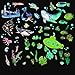 63 Pezzi Adesivi Murali Mare Illuminano Al Buio Adesivi Fluorescenti a Tema Oceano Adesivi Creature del Mondo Marino Luminose Decorazioni Murali Animali Subacquee per Bambini Cameretta Asilo