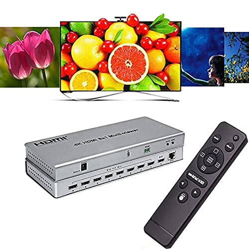 Image of Microware 4K Video 8x1 HDMI Quad Multi-Viewer with Seamless Switcher Selector 3D 1080p, 8x1 PIP Mode Multi-Viewer