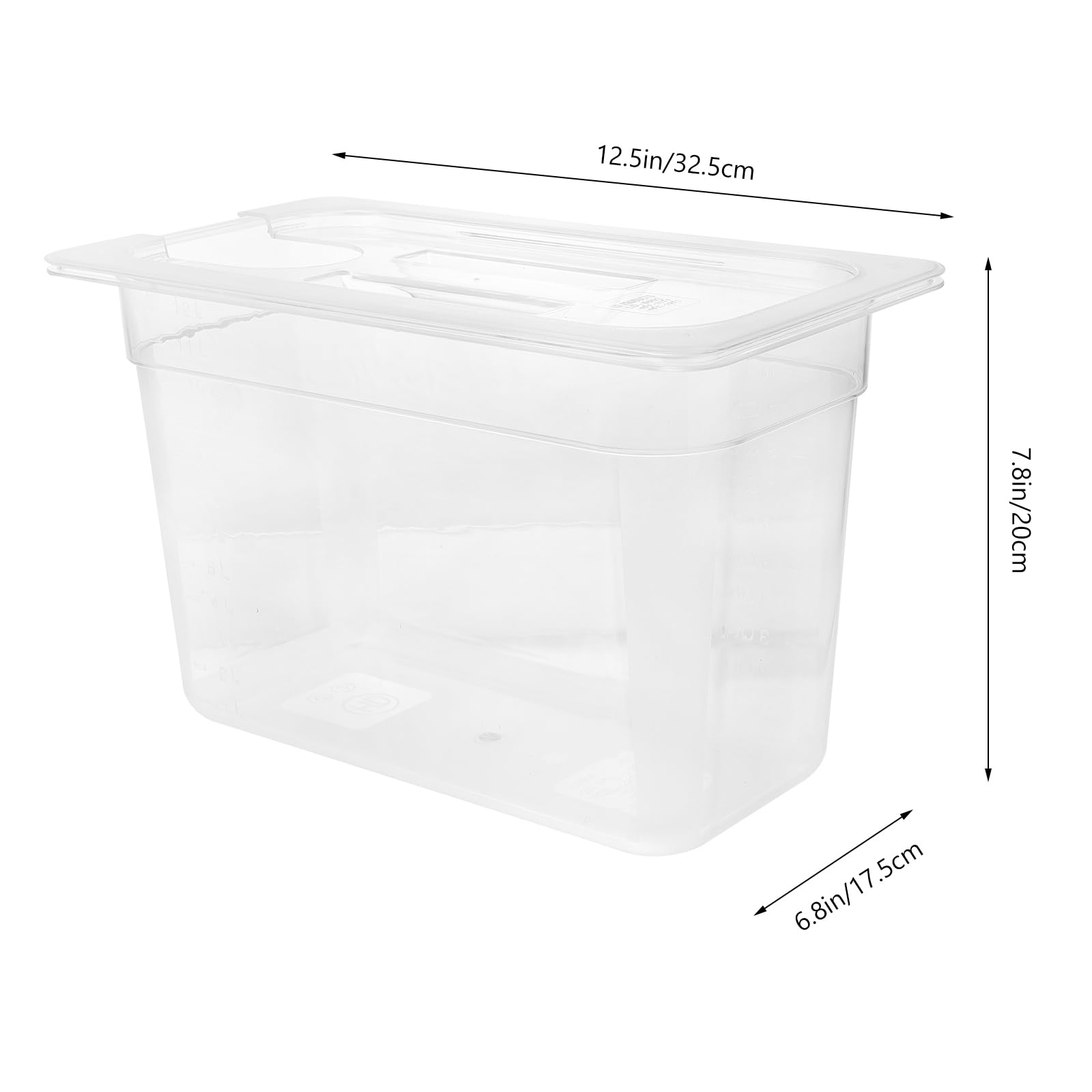 Luxshiny Contenitore Sous Vide Con Coperchio Pentola Sous Vide Contenitore Per Cottura Lenta Contenitore Di Cottura Compatibile Con Pentola Istantanea Cuocitori Sous Vide 6L