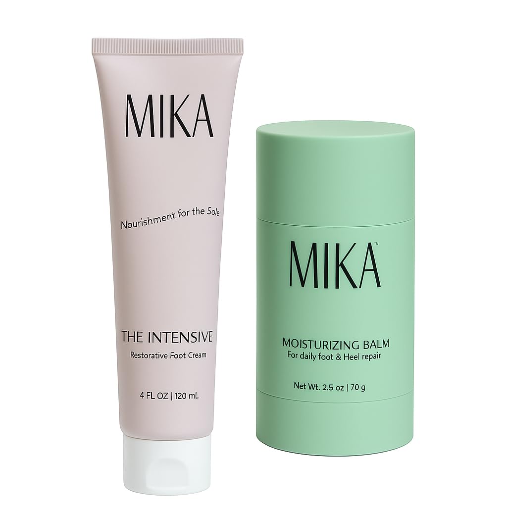 Foot Care Bundle | Urea Foot Cream + Moisturizing Foot Balm Stick | Treats Dry Cracked Heels | Exfoliates, Hydrates & Softens | Vegan, Paraben & Phthalate Free.
