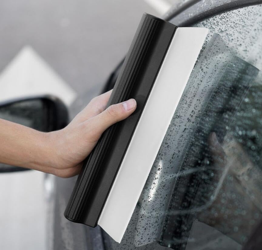 Image of SiyphuNing10.5 inches Antislip Water Blade for Car Drying Water Wiper Silicone Squeegee Natural Rubber Car Dryer for Window, Glass, Vehicle Auto