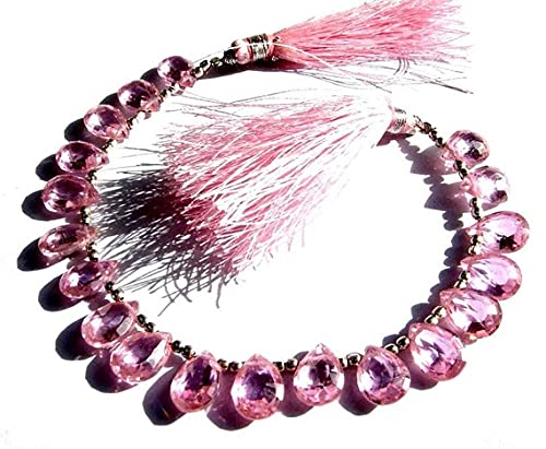 Perles briolettes en zirconium rose pour créer vos bijoux de mariage bohème chic