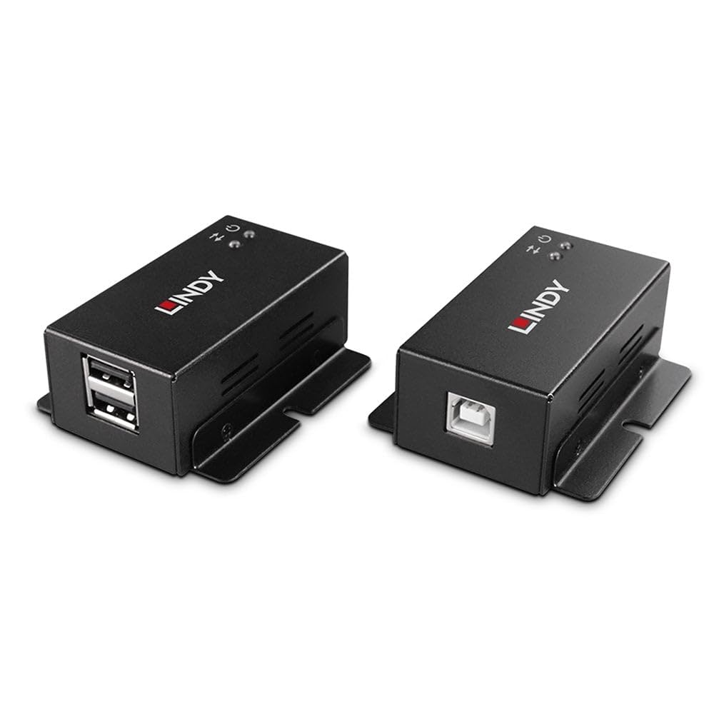 LINDY 43386 Estensore a 2 porte USB 2.0 da Cat.6 a 50 m