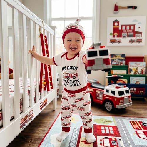 Image of Amnnchya Newborn Baby Boy Clothes Fishing Short Sleeve Romper Shirt Tops Pants Summer Spring Outfits Cute Hat Set