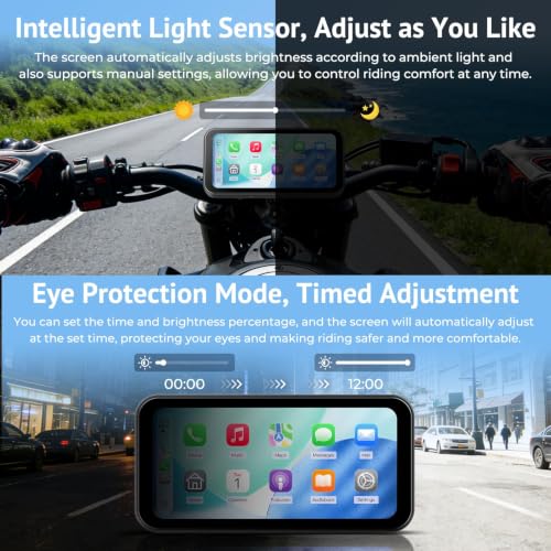 Wonsidary 6.25" Wireless Motorcycle CarPlay Screen with Android Auto,TPMS by Wonsidary - Used condition - Image 7
