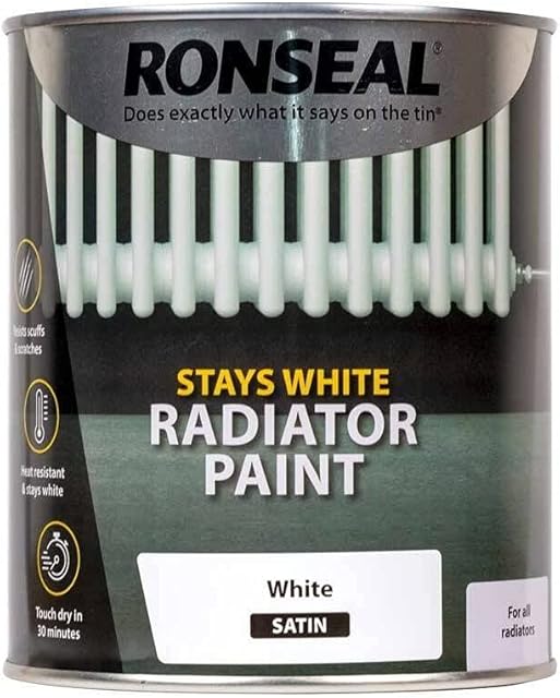 Ronseal One Coat Radiator Paint Satin 750ml White