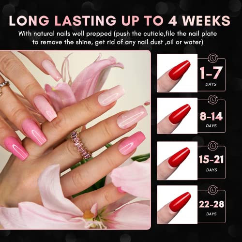 Makartt Medium Coffin Nails - 500pcs 10 Sizes Half Cover Clear Nail Tips, for Gel Extensions & DIY Fake Nails - Image 4