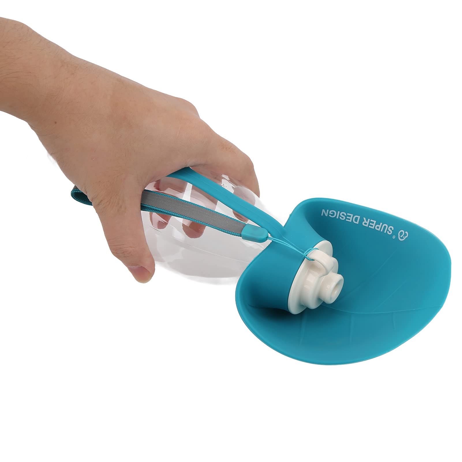 Bouteille d'eau portative pour Chien pour la Marche, Tasse de Boisson pour Animaux de Compagnie de Voyage sans BPA (Bleue)