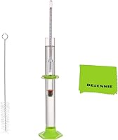 Vista 1 de Kit de prueba de medidor de alcohol de hidrómetro 0-200, hidrómetro Tralle y probador a prueba de alcohol para luz de luna, licores y licores