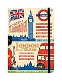 Cavallini Papers & Co Guide Notebooks Vintage London, 5-Inch by 7-Inch , Assorted Page Designs
