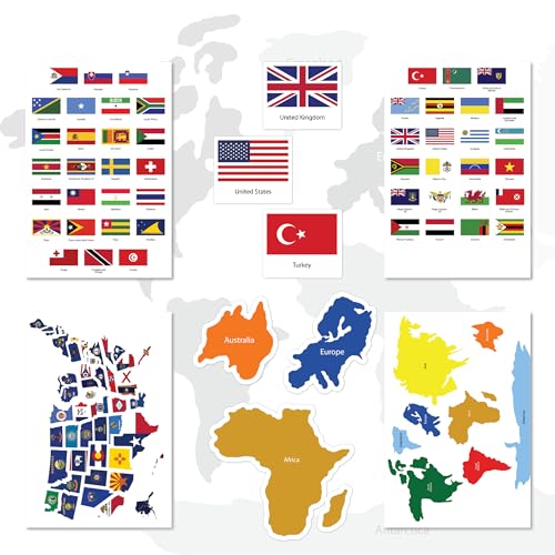 image for Power Place Flags of The World Stickers - Premium Country Flags and Mi