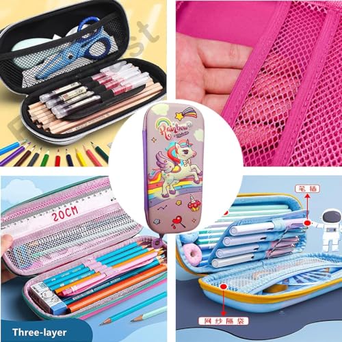 Image of FunBlast Multipurpose Zipper Pencil Case, Pen & Pencil Pouch Bag Case for School Supplies for Kids (Purple)