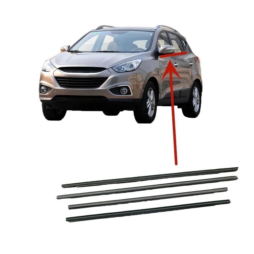 Protezione Portiera Auto 82210-2S000 4 Pezzi Fuori Finestra Vetro Gomma Protezione Vetro Guarnizione Guarnizione Per Hyundai Per IX35 2010-2014 2015