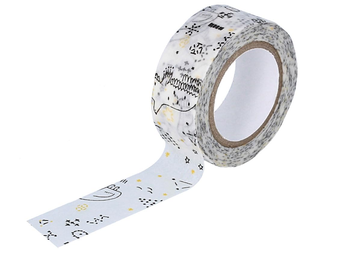Classiky Masking Tape Washi Starlit Sky Black 18 mm x 10 m