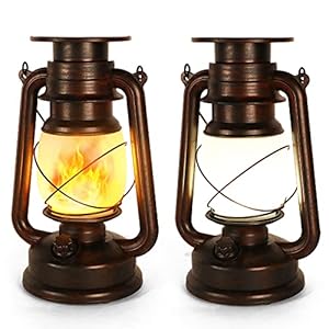 YINUO LIGHT Led Laterne,2 Stück Led Laterne Outdoor,Solar Laterne,Laterne Outdoor,Campinglampe,Gartendeko Vintage,Campinglampe Led,Led Flammeneffekt,Led Laternen für Draußen/Balkon/Terrasse /Outdoor