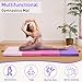 Gymnastics Mat, 3'x6'/4'x8' Thick Folding Kids' Gymnastic Tumbling Mat with Carrying Handles for Home Gym Exercise & Play (3x6FT-Pink Gradient).