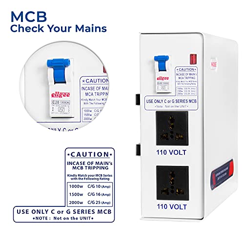 Image of Maxine for Products to be Used in India (220v) America /Canada (110v) with 100% Copper Transformer Step Down Converter 220 to 110v (2000 W)