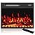 PRETZI 23 inch Electric Fireplace Insert Heater, Recessed Mounted Fireplace with Remote Control & Touch Screen, Adjustable LED Flame Effects, Small Electric Stove for TV Stand, 750/1500W