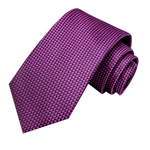 Image of Hi-Tie Men 63inches Tie Set Extra Long Necktie Paisley Tie Pocket Suqare Cufflinks Big and Tall Men Tie,Purple