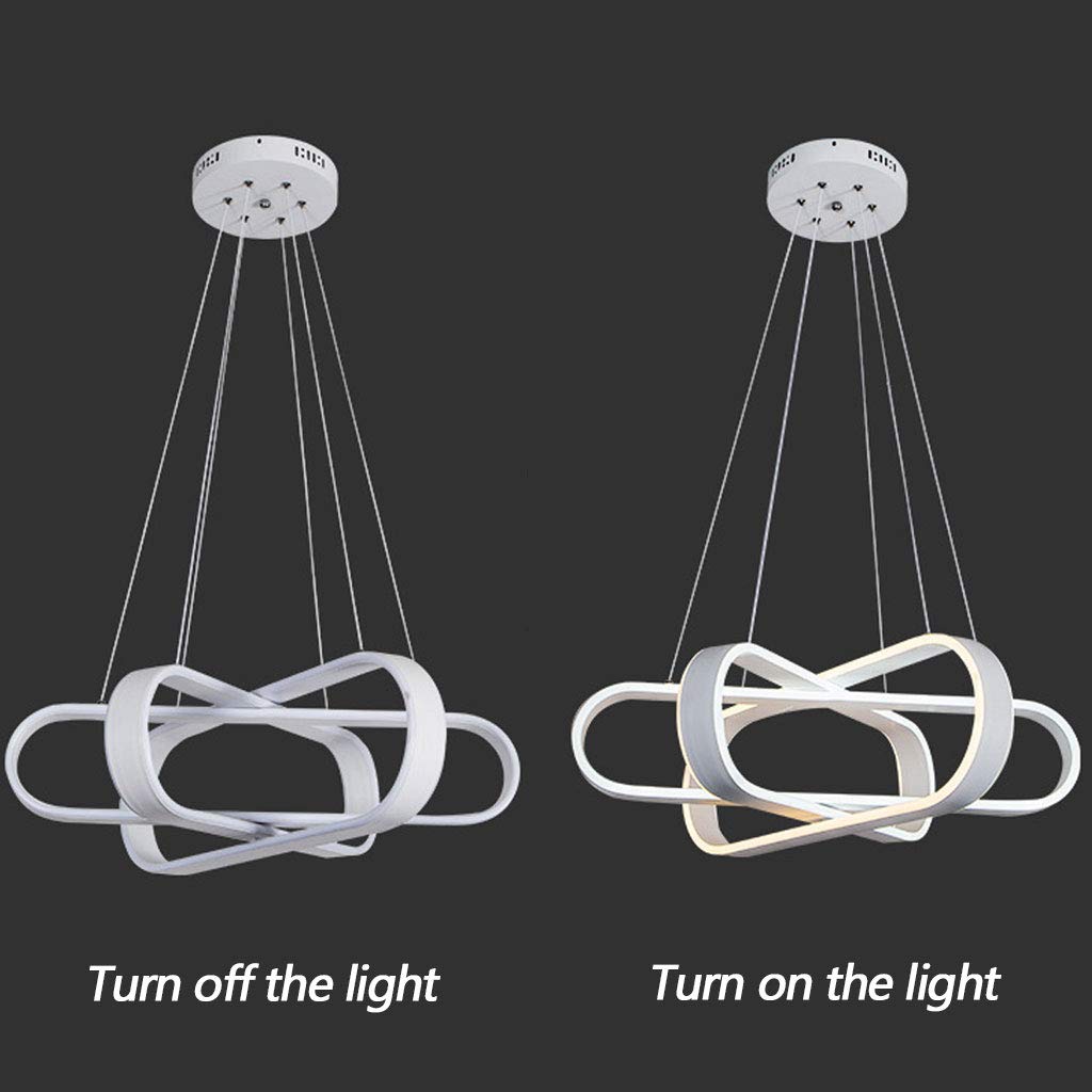 Lampa wisząca LED, 57 W, nowoczesna, minimalistyczna lampa wisząca z silikonu, abażur do jadalni, salonu