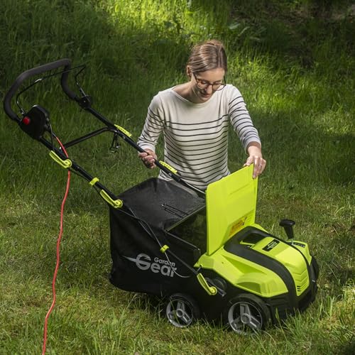 Garden Gear 2000W Electric Lawn Scarifier, Grass Rake & Aerator – 40cm Width, 10m Cable, 55L Collection Box, 5 Depth Settings, Folding Design, 2 Rollers 5 Garden Gear 2000W Electric Lawn Scarifier, Grass Rake & Aerator – 40cm Width, 10m Cable, 55L Collection Box, 5 Depth Settings, Folding Design, 2 Rollers - Image 5