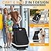 Orzbow Car Seat Carrier for Airport, Folding Car Seat Travel Bag & Cart with 4 Wheels and High Load-Bearing, Padded Gate Check Bag Fits Most Infant Car Seats & Carriers, Easy to Use, Black