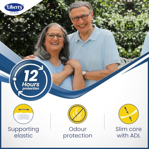 Image of Liberty Premium Adult Diaper Pants, Extra Large (XL) 60 Count, Waist Size (96-165cm | 38-65 inches), Unisex, Leak Proof, Extra Elastics, High Absorbency, 12 Hrs protection, Pack of 2, 30 count /pack