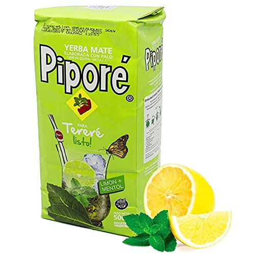 Yerba Mate Tè Pipore Limone Menta 0.5 kg | Yerba Mate Argentino | Bevanda disintossicante ed energetica