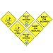 Bigxin 6 Pcs Adesivi Bambini a Bordo Bimbo a Bordo per Auto Baby on Board Auto Adesivi Sticker Baby on Board con Ventosa(12 * 12cm,Giallo)