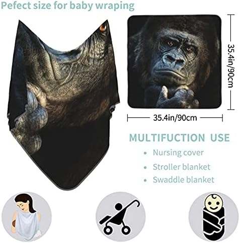 Amazon 考えてるゴリラ おくるみ ベビーブランケット ベビーバスタオル 毛布 授乳ケープ 赤ちゃん ベビー用品 吸水性 瞬間乾き 敏感肌適合 柔らかく 新生児 スワドル 出産祝い おくるみ ベビー マタニティ 通販