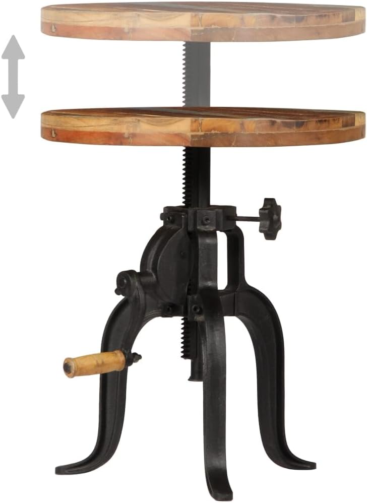 Side table height adjustment mechanism