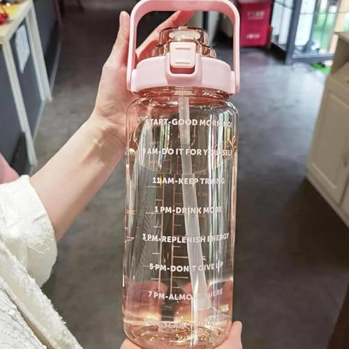 Image of Transparent Bottle 2000 ml Water Bottle 2 Liter Capacity Bottle Office /School /College /Gym /Travel Bottle | BPA-free fitness sports.