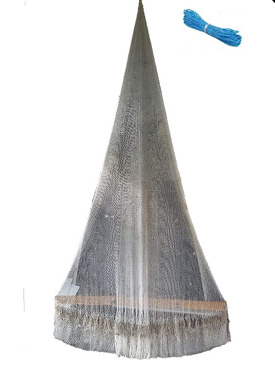 Buy NESCO 7 Feet Hand Throwing 20mm Mesh Fishing Net/Jaal Casting Easy