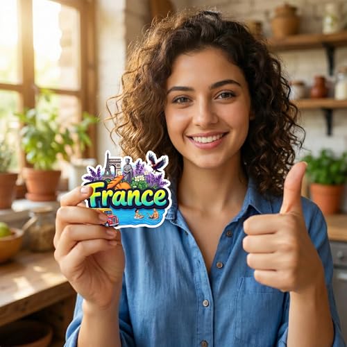Image of France Fridge Magnet - Premium Engineered Wood Souvenir, Laser-Cut Decorative Magnetic Travel Gift, French Flag Design