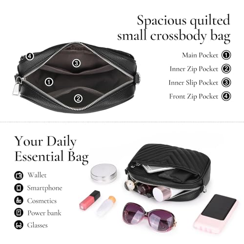 Image of Rexmore Phone Crossbody Bag with Chain Strap, Lightweight Vegan Leather Shoulder Purse for women
