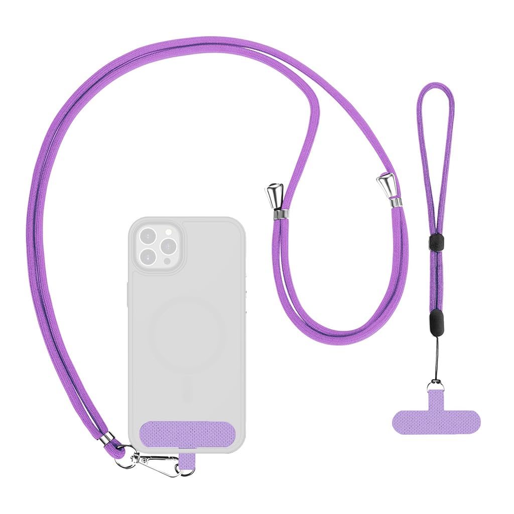 Phone Neck Strap and Wrist Strap Adjustable Nylon Phone Sling Strap with Attachment Insert Quick Release Phone Strap Phone Shoulder Strap Universal Phone Strap Lanyard, Purple-image-40